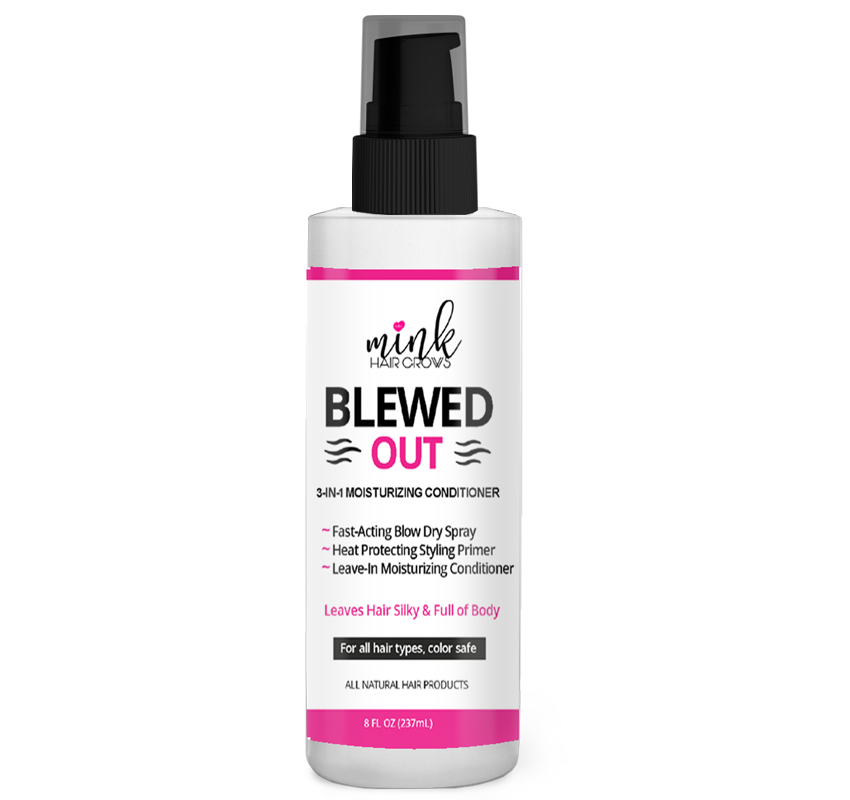 Blewed Out 3-in-1 Leave-In Conditioner bottle with pink and white label
